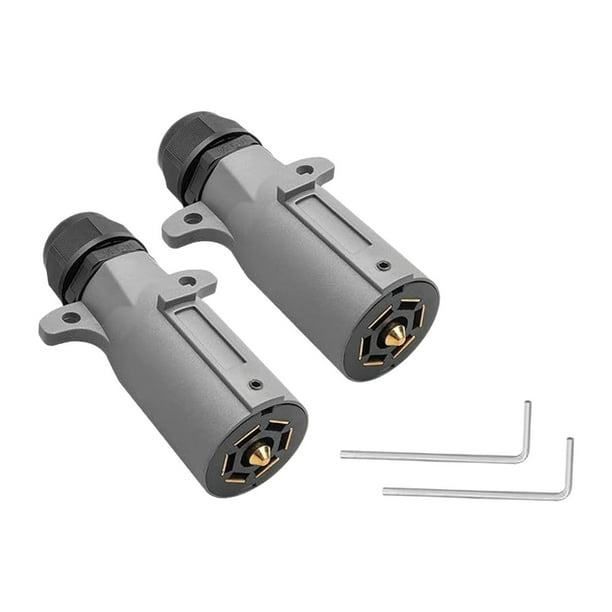 Enchufe del cableado del remolque,Conectores profesionales para remolque de 7 pines para RV,Accesorios prácticos para conectores de remolque,Cableado Plug Reemplaza Directamente