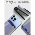 thumbnail image 4 of Miroddi Magsafe Phone Waller, Magnetic Card Holder Compatible for iphone 16/15/14/13/12, Slim Leather, RFID Blocking, Fit 7 Cards, Purple, 4 of 8