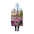 thumbnail image 2 of HATIART Couverture à Capuche Eiffel Tour Jeter Couverture 50x60 Pouces, 2 of 3