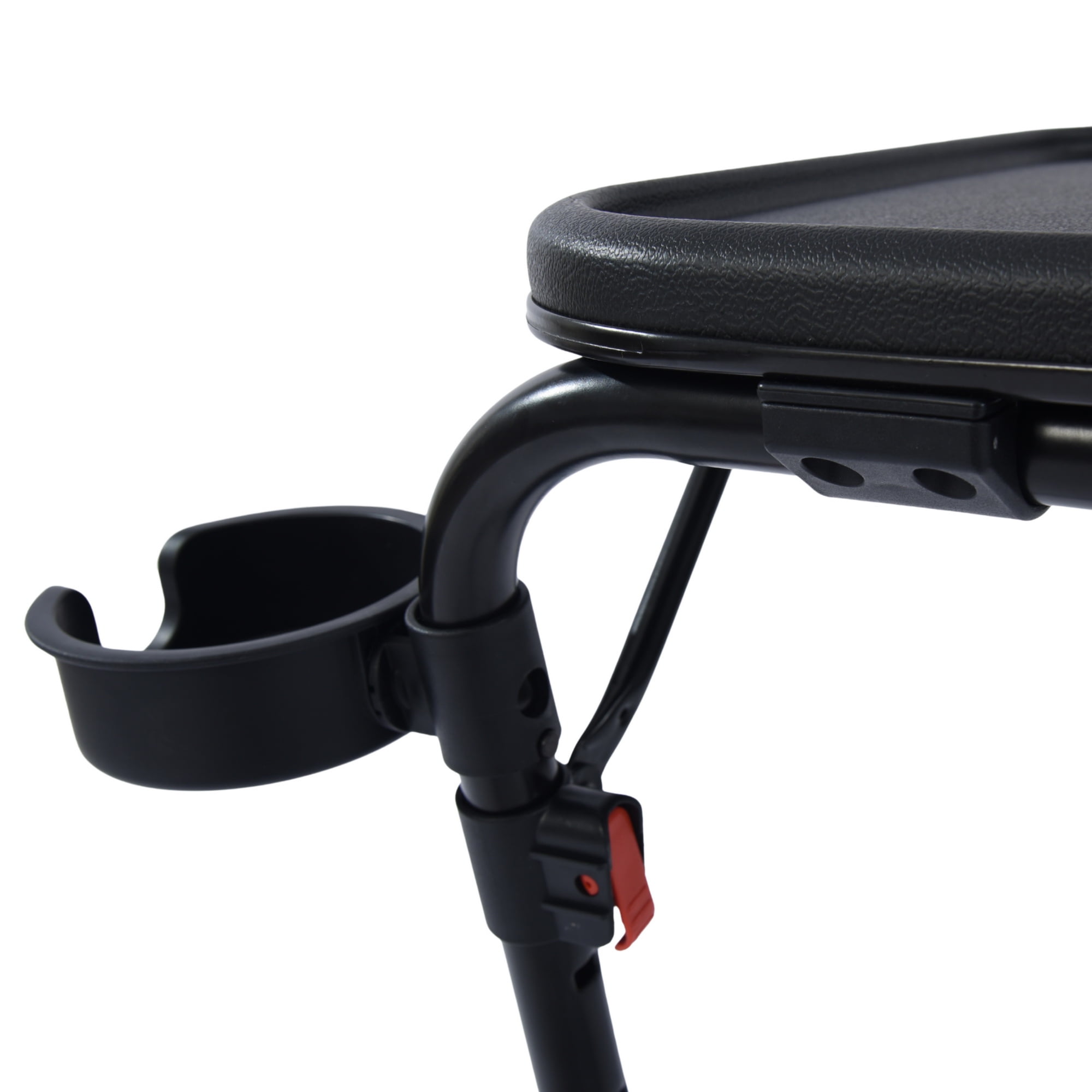 Homy Casa Adjustable Folding Table With Cup Holder , Ideal for Home, Office & Outdoor,Black