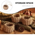thumbnail image 4 of Plant Shelf Rope Hanging Basket Outdoor Plant Pot Wall Mounted Plant Holder Weave Basket Hanging Wicker Planter Hanging Baskets for Plants Indoor Wicker Storage Basket Mini Basket, 4 of 6