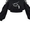 thumbnail image 3 of Women Hoodies Y2K Gothic Punk Harajuku Drawstring Top Sweatshirts, 3 of 6