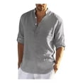 thumbnail image 1 of Playera Casual De Playa Maciza Con Cuello Alto Para Hombre, 1 of 2