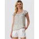 thumbnail image 3 of Blusa En Capas Manga Corta De Volantes De Gasa Con Cuello Cuadrado Para Mujer Flores Moradas XS, 3 of 6