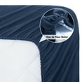 thumbnail image 6 of PiccoCasa Brushed Microfiber Fitted Sheet All Around Mattress Protector with 14" Pocket, Twin Navy Blue, 6 of 6
