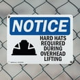 thumbnail image 5 of (2 Pack) Hard Hats Required During Overhead OSHA Notice Sign 10 Inch X 7 Inch Plastic Sign, Weather Resistant, UV Protected for Workplace, Business, and Construction Site, Made in the, 5 of 8