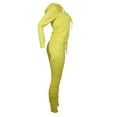 thumbnail image 5 of Itsame Tops and Pants Activewear Set Womens Sweatsuits 2pcs Sets Long Sleeved Solid Color Women Athletic Outfit Sets Yellow Size L, 5 of 7
