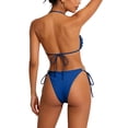 thumbnail image 5 of UTSJKR Women's 2026 O-Ring Hollow Out Halter Bikini Set, Strapless Two Piece Tie Bathing Suit, Resort Leisure Swimwear Blue S, 5 of 8