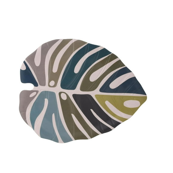Hometrends Tropical Leaf Bamboo and Melamine Plate, 16 inch 1pc
