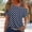 Navy, variant on Polka Dot T-Shirts for Womens O-Ring Off Shoulder Neck Short Sleeve Tees Casual Loose Fit Blouses