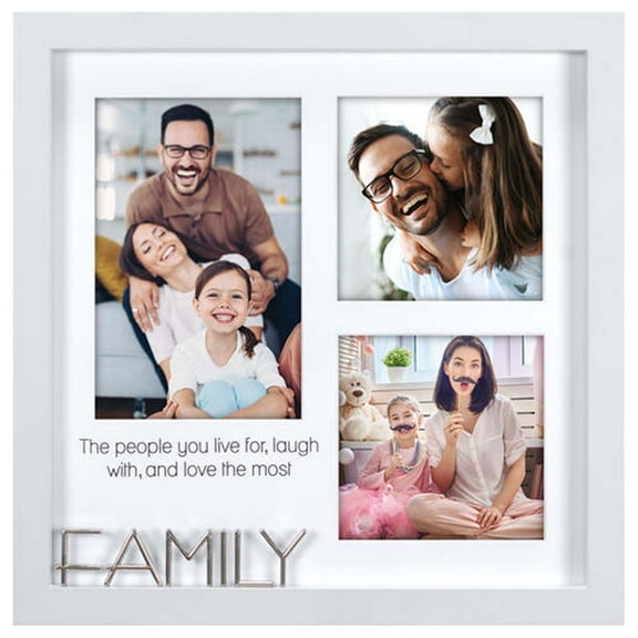 Malden 3-Op Family Gray Square Frame