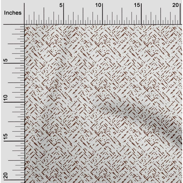 oneOone Viscose Chiffon Brown Fabric Abstract Small Dress Material Fabric Print Fabric By The Yard 42 Inch Wide