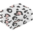 thumbnail image 2 of GZHJMY Leopard Print Pink Heart Cotton Towels Set 2 Pcs Absorbent Hand Towel Face Towels Kitchen Towels Bath Towels for Bathroom Laundry Room Kitchen 16 x 28 Inches, 2 of 7
