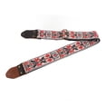 thumbnail image 1 of Guitar Guitar Strap Leather Head For Acoustic Electric Embroidered  Vintage Floral Pattern, 1 of 8