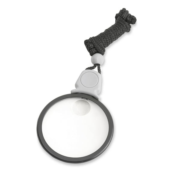 Carson MagniLook™ Magnifying Glass, 6x Pendant Magnifier with Spot Lens & Neck Cord (LK-10)