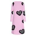 thumbnail image 5 of ICHUANYI Liquidación Mujer Casual Cuello Redondo Manga Larga Abotonado Plegable Vestidos Estampados ICHUANYI WER202308172819, 5 of 5