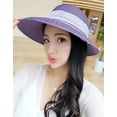 thumbnail image 2 of CoCopeaunts Womens Straw Hat Sun Hat Summer Beach Cap Bow Sun Hats UV Protection UPF50+, 2 of 4