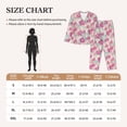 thumbnail image 3 of KLL Purple Watercolor Flowers Print Women's Long Sleeve Pajamas with Pants Sleepwear Loungewear 2 Set-XX-Large, 3 of 7