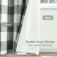 thumbnail image 2 of DriftAway Buffalo Plaid Check Curtains Woven Plaid Pattern Lined Blackout Thermal Insulated Window Curtain Grommet 2 Layers 2 Panels 52 Inch by 90 Inch Loden Green, 2 of 8