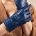 thumbnail image 2 of Winter Gloves for Girls Short Mitten Driving Gloves Women Leather Mitten Gloves, 2 of 5