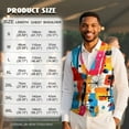 thumbnail image 7 of Yuyamidu Abstract Men's V-Neck Business Vests with 3 Pockets Formal Dress Vest for Suit Tuxedo Casual 4 Button Waistcoat Size L, 7 of 7