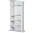 thumbnail image 1 of KFFKFF Multimedia Storage Unit, Five-Tier DVD Rack with Capacity for 240 CDs, Modifiable CD Racks, Safeguards & Systematizes Music, Film, Video Games or Keepsake Collections, White, 1 of 9
