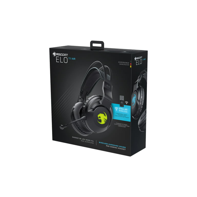 Elo 7.1 Air Wireless Surround Sound RGB Gaming Headset by ROCCAT®