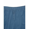 thumbnail image 6 of Men's Drawstring Waist Seamed Straight Leg Casual Pants Denim Blue XXL, 6 of 10