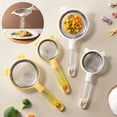 thumbnail image 3 of Kitchen Fine Mesh Strainer with Plastic Handle Food Grade Baking Flour Sifter Tool Infant Food Colander Spoon Multifunctional Coffee Tea Juice Pasta Strainer, 3 of 10
