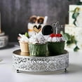 thumbnail image 4 of Dessert Cookies Cupcake Stand Dining cake dessert candy table Display Serving Plate Silver 30cm, 4 of 9