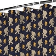 thumbnail image 3 of Dark Blue Bigfoot Pattern Shower Curtain 36"x72" ,Bathroom Decorative Shower Curtains Set with 12 Hooks,Modern Waterproof Washable Shower Curtain, 3 of 6