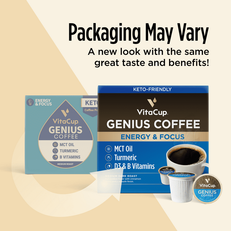 Vitacup Genius Energy & Focus Medium Roast Coffee - Single Serve