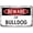 Bulldog, variant on Beware of Duck Vintage Metal Tin Sign Decor Retro Funny Aluminum Sign For Home Garage, Basement Wall Decorations