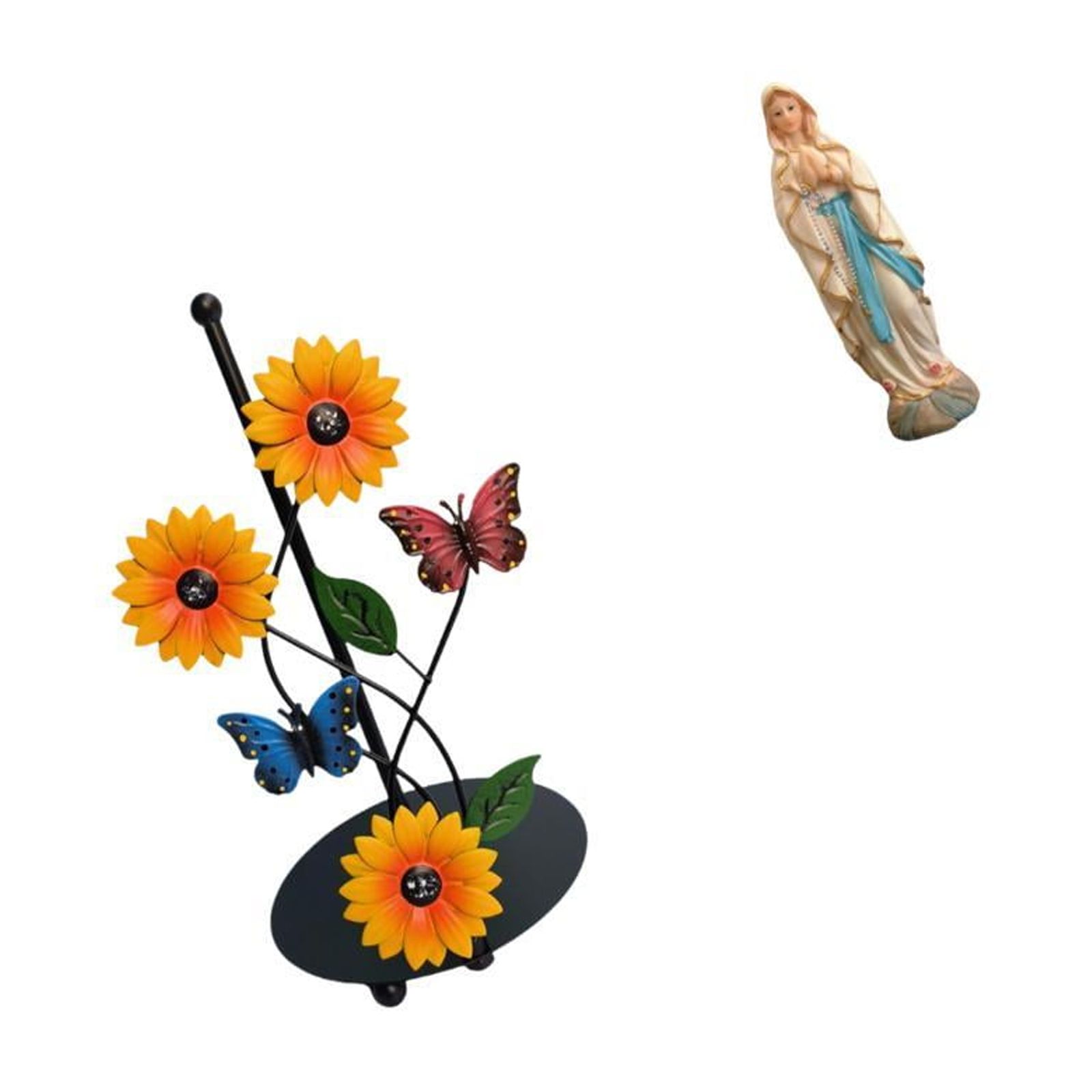 Fiocias Mary Paper Towel Holder Dispenser Non Slip Vertical Tissue Holder Rack Lady of Luther Figurine Artwork Decorative Desk Display Blessed Luther S