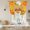 Orange White Brown, variant on Hello Fall Tie Up Curtains for Windows, Balloon Window Shades, Thanksgiving Orange Yellow Pumpkin Farmhouse Kitchen Window Treatments Roll Up Curtain for Basement/Nursery 52"x45"