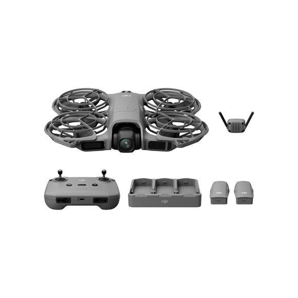 DJI Neo 2 Pack Vuela Más, Dron 4K con Cámara, Control Remoto RC-N3, Transmisión Digital Estable, 3 Baterías, Dron Mini para Principiantes