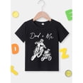 thumbnail image 2 of Boy's Summer Casual Short Sleeve T-Shirt - DAD+ME Motorbike Rider Print Cool Comfy Crew Neck Tee Gift, 2 of 7