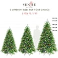 thumbnail image 3 of Prelit Christmas Tree Artificial Hinged Xmas Tree with Stand,Multicolor Lights,Decorated for Home Holiday,5FT, 3 of 7