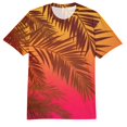thumbnail image 5 of Domuza Tropical Sunset Print Men's T-Shirts,Soft and Comfortable Tees for Men,Perfect for Both Office and Gym Hot Pink L, 5 of 6