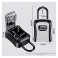 thumbnail image 6 of 4 Digit Code Box Outdoor Password Key Box Extended Locking Hook Steel Wire Hanging Key Storage ,Compact Design, 6 of 7