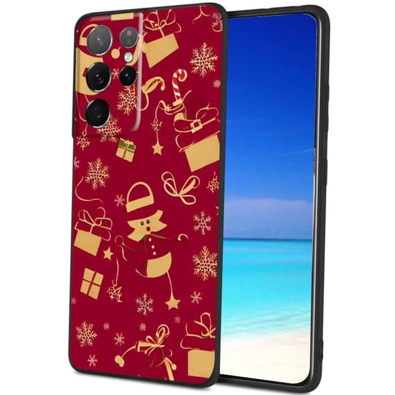 Compatible with Samsung Galaxy S22 Ultra Phone Case, Christmas-97 Case Silicone Protective for Teen Girl Boy Case for Samsung Galaxy S22 Ultra