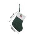 thumbnail image 4 of Boovnll 26 Letters Christmas Stockings, 8" Mini Knitted Personalized Pendant Green Christmas Stocking White Cuff for Holiday Fireplace Xmas Tree Ornaments Party Decor Gifts, Christmas Decorations, 4 of 6
