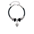thumbnail image 2 of Delight Jewelry Silvertone Flowers Spinner Sister Celtic Knot Leather Bead Bracelet, 7"+2" Extender, 2 of 4