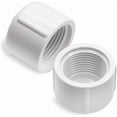 thumbnail image 3 of xianlin-2 pcs White Sch 40 1/2 Inch FNPT Female Pipe Thread Plastic Pipe Cap 1/2 inch PVC Female Threaded Pipe End Cap PVC Threaded Plug for Home Sewer Plumbing Water Line, 3 of 4