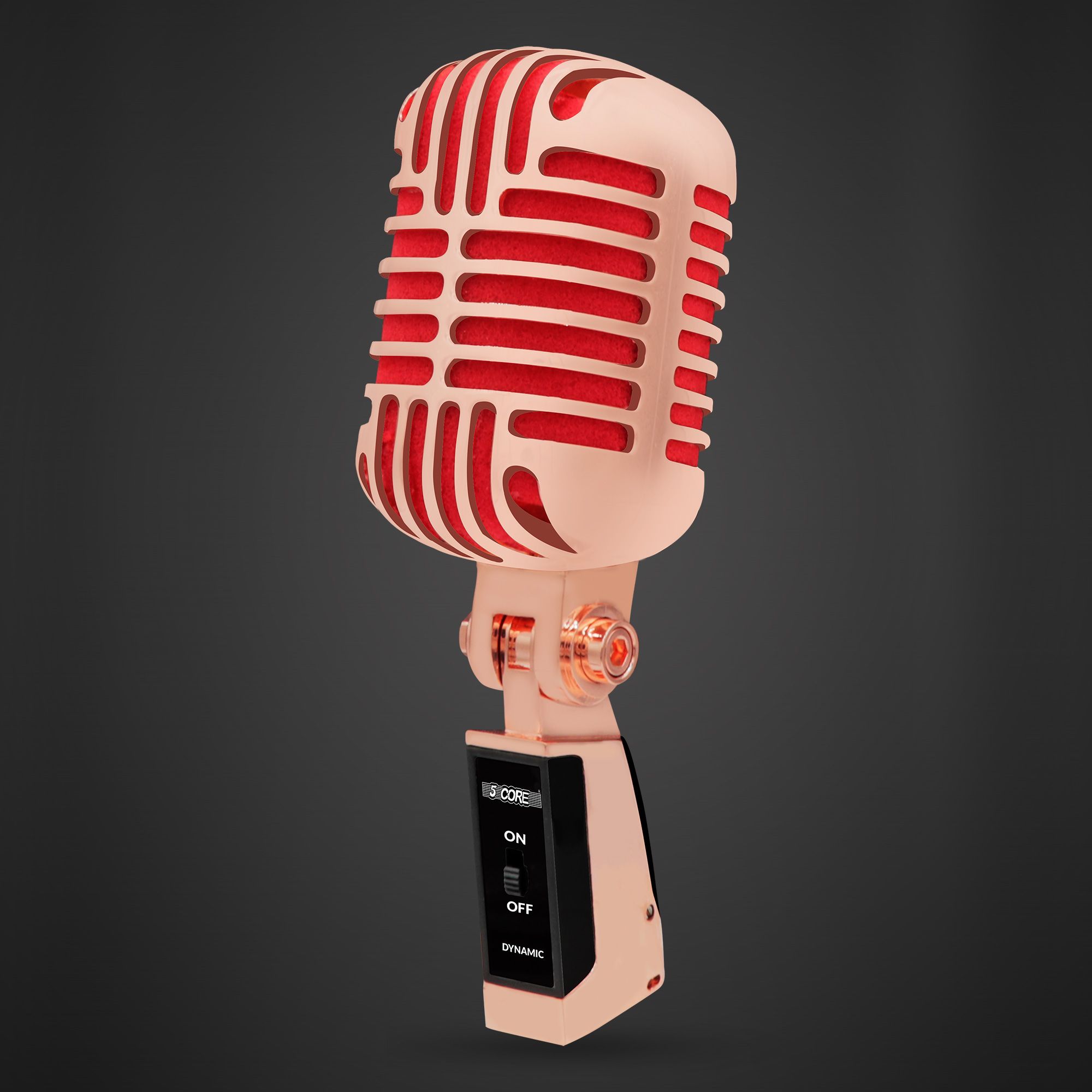 Classic Retro Microphone Dynamic (ALL METAL BODY) - Old Vintage Style Unidirectional Cardioid Mic w/ XLR Input Universal Stand Compatible | Live Performance |Singing In Studio |Recording Gold