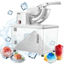 VEVOR Commercial Ice Crusher 661LBS/H, 350W Electric Snow Cone Machine with 4 Blades, 1400RPM Stainless Steel Shaved Ice Machine with 11 Gal Crushed-Ice Box,