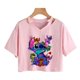thumbnail image 1 of Y2k Disney Kawaii Lilo Stitch Funny Cartoon T Shirt Women Stitch Manga T-shirt Graphic Tshirt Streetwear Crop Top Tees FemaleM Gao Jinjia LED, 1 of 2