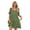 Army Green, variant on Women's Mandy V Neck Flounce Sleeve Tiered Dress Knee Length Elegant Chic Choice for Any Daytime Occasion 100% rayon