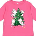 thumbnail image 4 of Inktastic Kawaii Cats Christmas Tree Boys or Girls Long Sleeve Toddler T-Shirt, 4 of 5