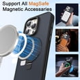 thumbnail image 3 of for iPhone 15 Pro Max Case with Magnetic Ring Stand[Compatible with Mag-Safe][Military-Grade Drop Protection][Anti Slip]Translucent Matte Slim Cases for iPhone 15 Pro Max 6.7"Women Men,Black, 3 of 13